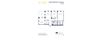 the gotham 2 bed 2 bath floor plan
