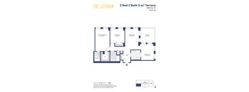 the gotham 2 bed 2 bath floor plan