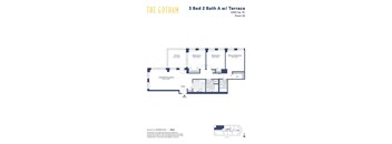 the gotham 3 bed 2 bath floor plan