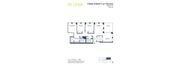 the gotham 3 bed 2 bath floor plan