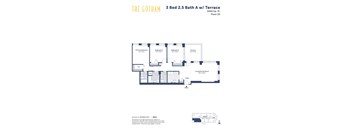 the floor plan of the gotham 3 bed 25 bath a w