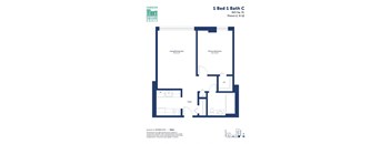 this floor plan is an illustration of our 1 bed 1 bath c floor plan