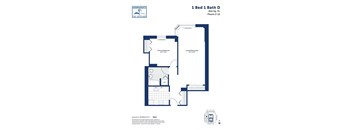 a floor plan of a 1 bed 1 bath d floor