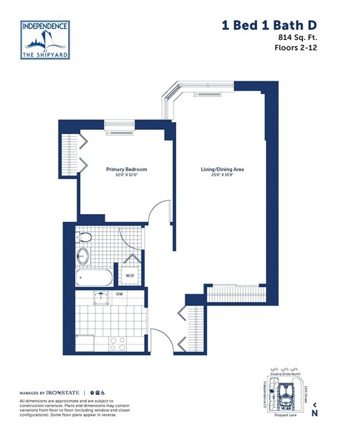 a floor plan of a 1 bed 1 bath d floor