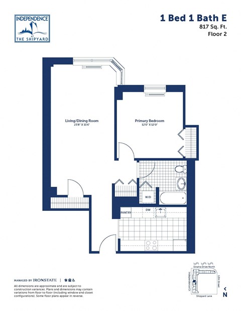 a floor plan of a house with a bedroom and a living room
