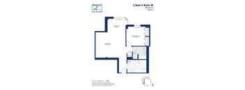 a floor plan of a house with a bedroom and a bathroom