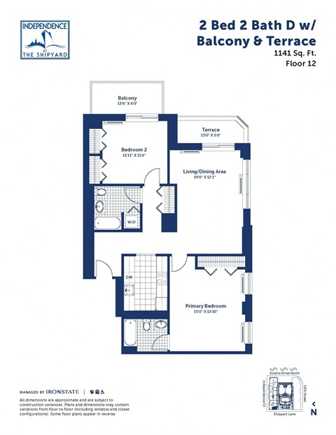 a floor plan of a bedroom apartment