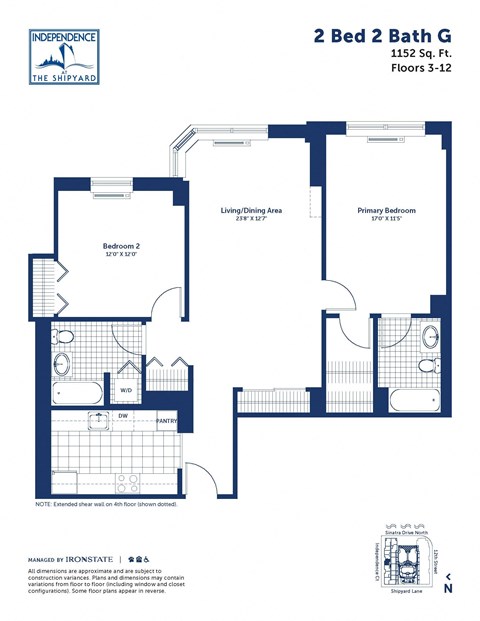 the floor plan of 2 bed 2 bath g plan
