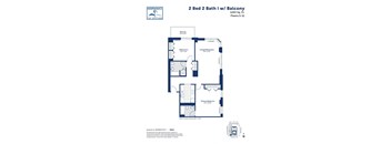 the floor plan of 2 bed 2 bath ii