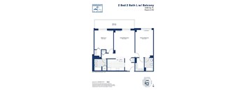 2 Bed 2 Bath L With Balcony