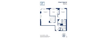 the floor plan of 2 bed 2 bath n