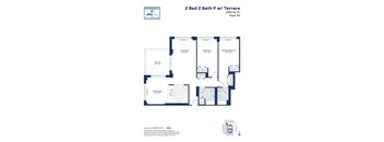 the floor plan of 2 bed 2 bath p wii
