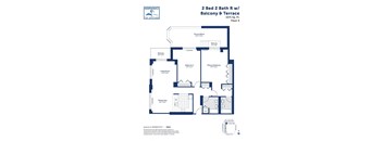 a floor plan of a bedroom apartment with a bathroom and a terrace
