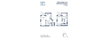 the second and third floor plans of two bedrooms and a bathroom