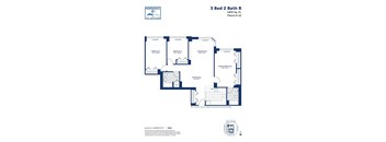 the floor plan of 3 bed 2 bath b