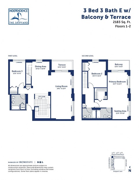 the floor plans of the bedrooms of the apartments