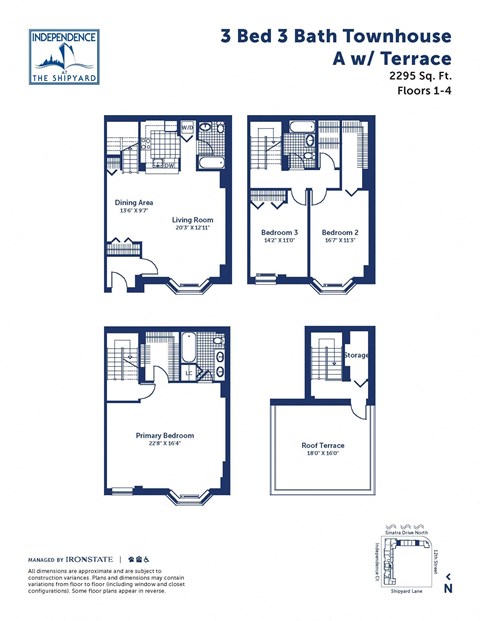 a floor plan of a 3 bed 3 bath townhouse