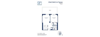 a floor plan of a unit with a bedroom and a bathroom