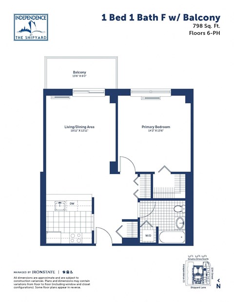 a floor plan of a bedroom apartment