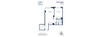 a floor plan of a unit with a bedroom and a bathroom
