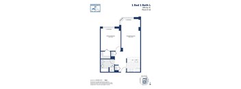 a floor plan of a 1 bed 1 bath floor plan
