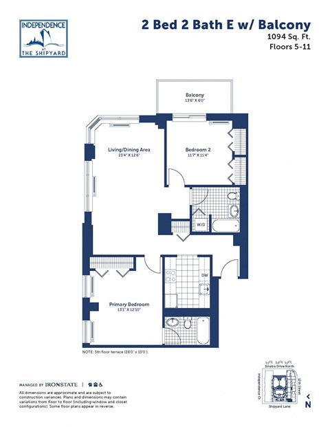 a floor plan of a bedroom apartment