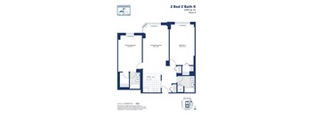 a floor plan of a 2 bed 2 bath k