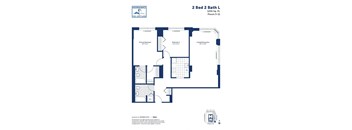 the floor plan of 2 bed 2 bath ii