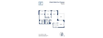 the floor plan of 2 bed 2 bath 0u floor apt
