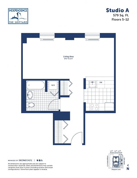 a floor plan of studio a apt