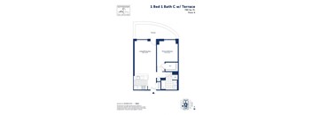a floor plan of a 1 bed 1 bath condo