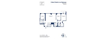 the floor plan of 3 bed 3 bath a w