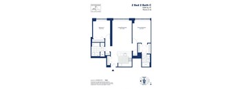 the floor plan of two bed 2 baths