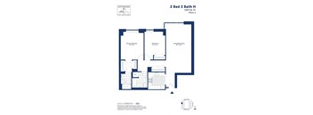 a floor plan of a house with a bedroom and a living room