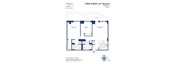 the floor plan of 2 bed 2 bath ii