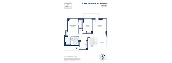 the floor plan of 2 bed 2 bath md villa