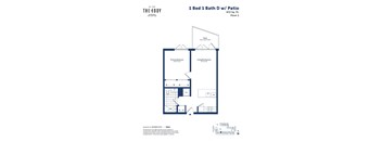 the floor plan of the 1 bed 1 bath dv apt