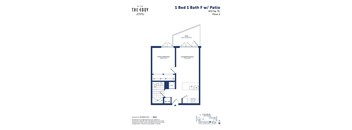 a floor plan of a 1 bed 1 bath fv apt