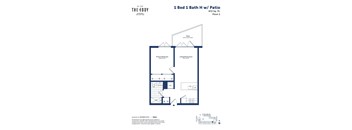 a floor plan of a 1 bed 1 bath hwy apt