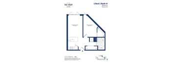 this floor plan is an approximation of a 1 bed 1 bath floor plan