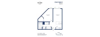 a floor plan of a unit with a bedroom and a bathroom