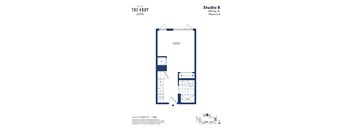 a floor plan of studio b studio apartment