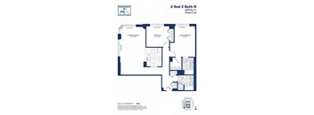A floor plan for a 2 Bed 2 Bath N is shown.