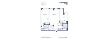 a floor plan of a 2 bed 2 bath apartment