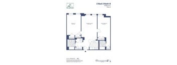 the floor plan of 2 bed 2 bath b