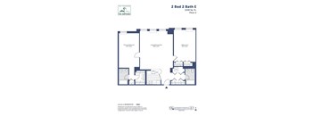 a floor plan of a 2 bedroom 2 bath floor plan for a home