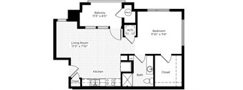 0AB West Studio Floor Plan