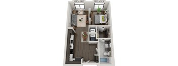 studio one bath floorplan