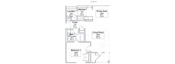 1 Bedroom Floorplan