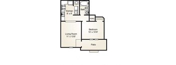 1 bedroom 1 bathroom floorplan